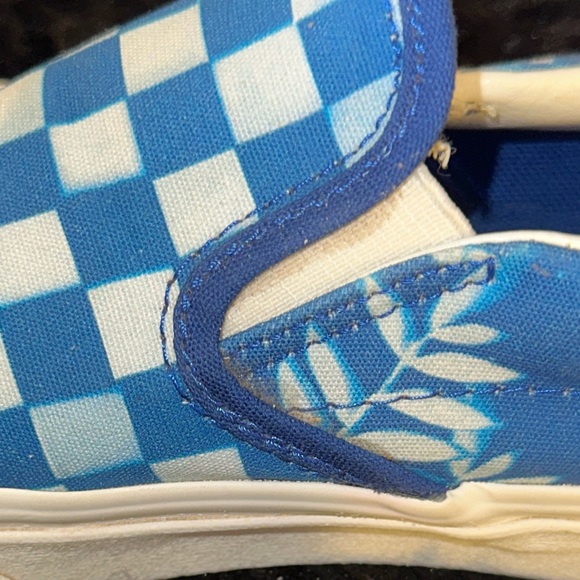 unisex blue checkered/tropical ‘Vans’ - Picture 2 of 7